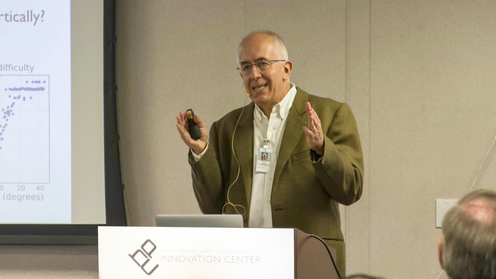 Computer vision researcher Pietro Perona speaks at a Lawrence Livermore National Laboratory workshop.